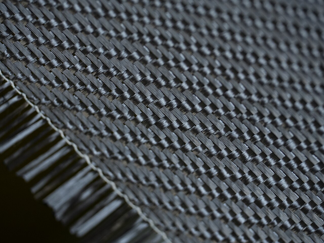 Tissu carbone tissé en gros plan